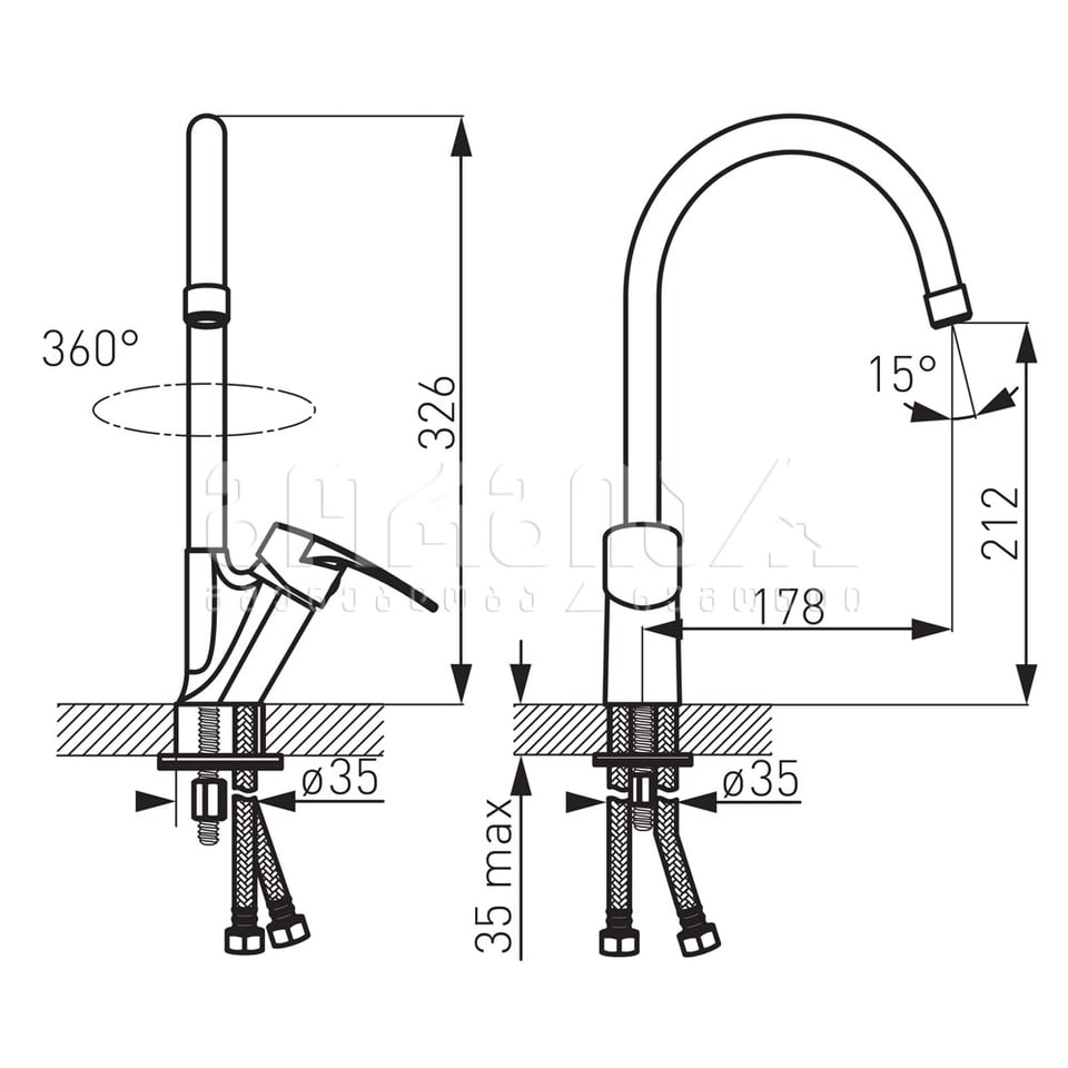 სამზარეულოს  შემრევი BRADO  BB04