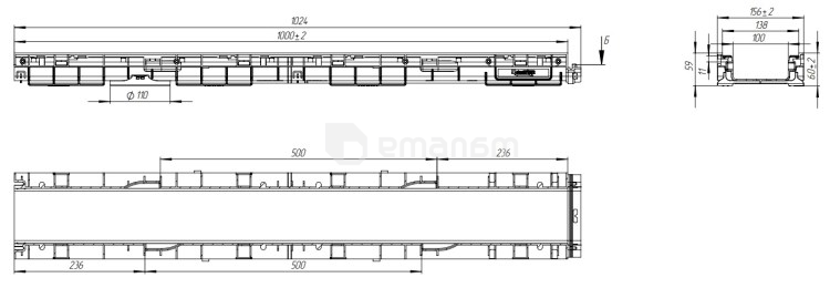 ღარი PolyMax Basic ЛВ-10.16.06-ПП 8050-М