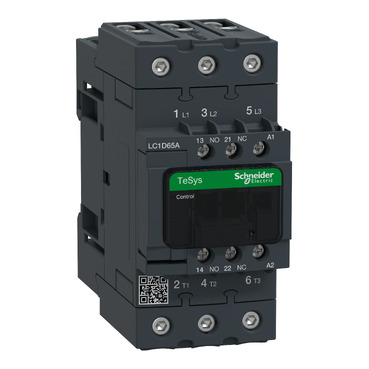 ძალოვანი კონტაქტორი, 3NO, 65A, 220VAC, TeSys D,