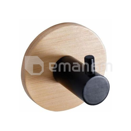 პირსახოცის საკიდი კაუჭი Bisk Plain Black Bamboo