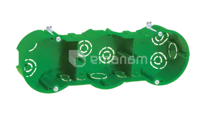 სადგამი ყუთი КМ40024 3 ადგილიანი 212х70x45მმ ღრუ კედლებისთვის IEK