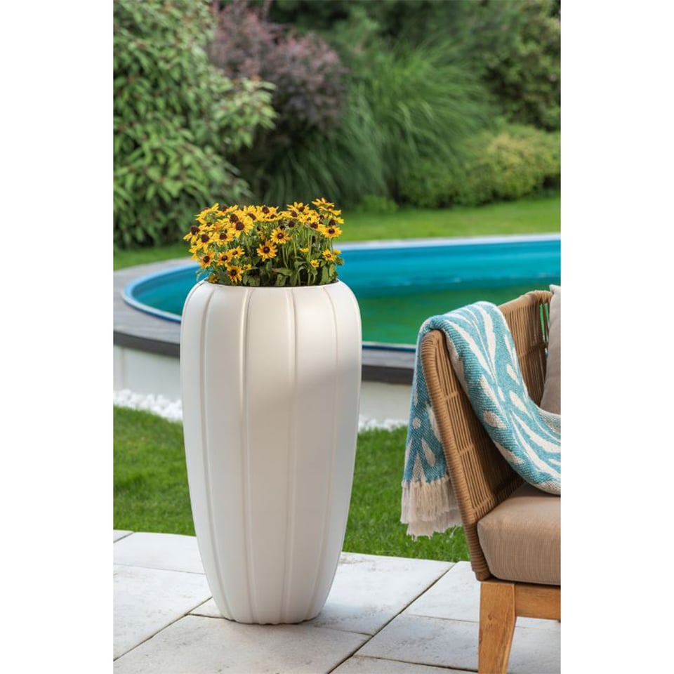 ქოთანი ყვავილის Lamela GAJA 400 - white 21,9L