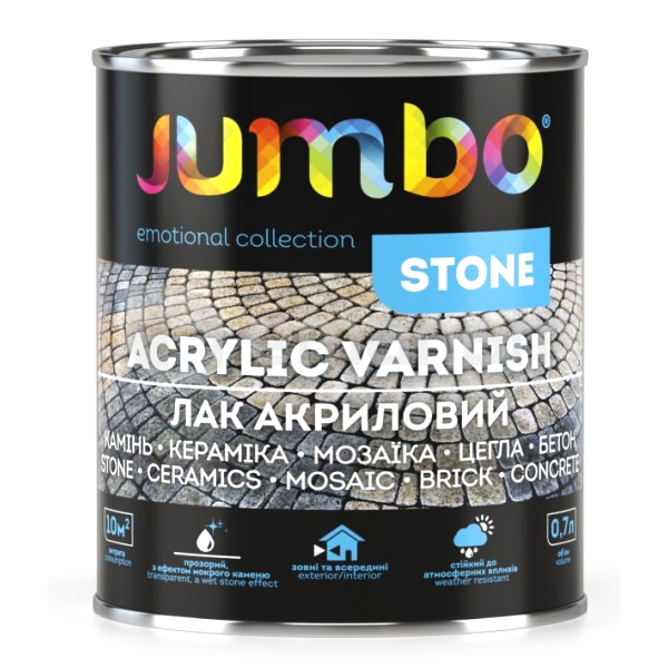აკრილის ლაქი ქვისთვის Jumbo Stone პრიალა 0.7 ლ