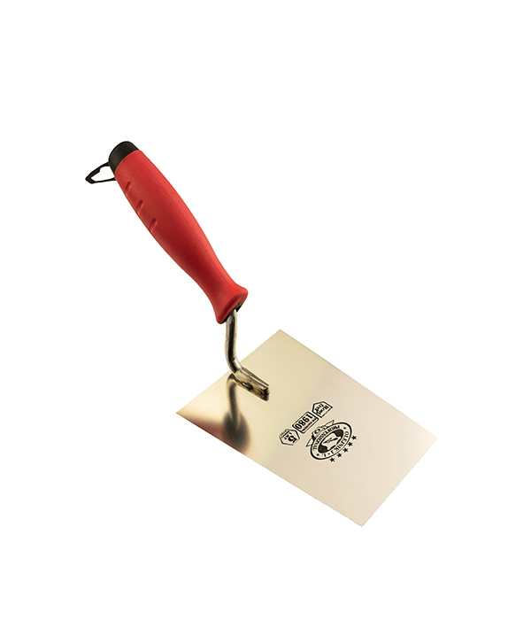 Wide trapezoid trowel spring hardened steel 180 MM  twocomponent handle