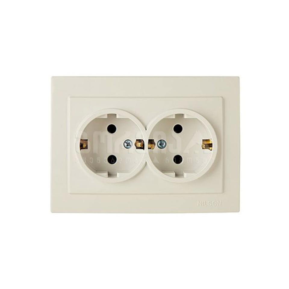 როზეტი ორიანი დამიწებით touran cream - 24121025