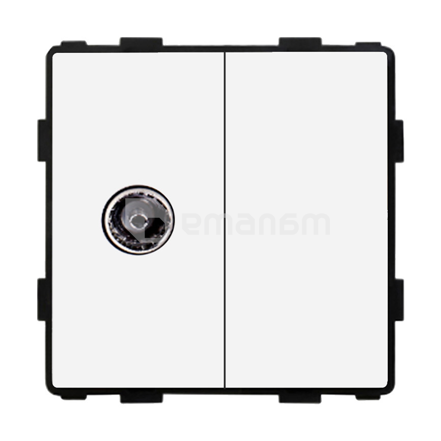 როზეტი ჩარჩოს გარეშე Socket Style TV თეთრი
