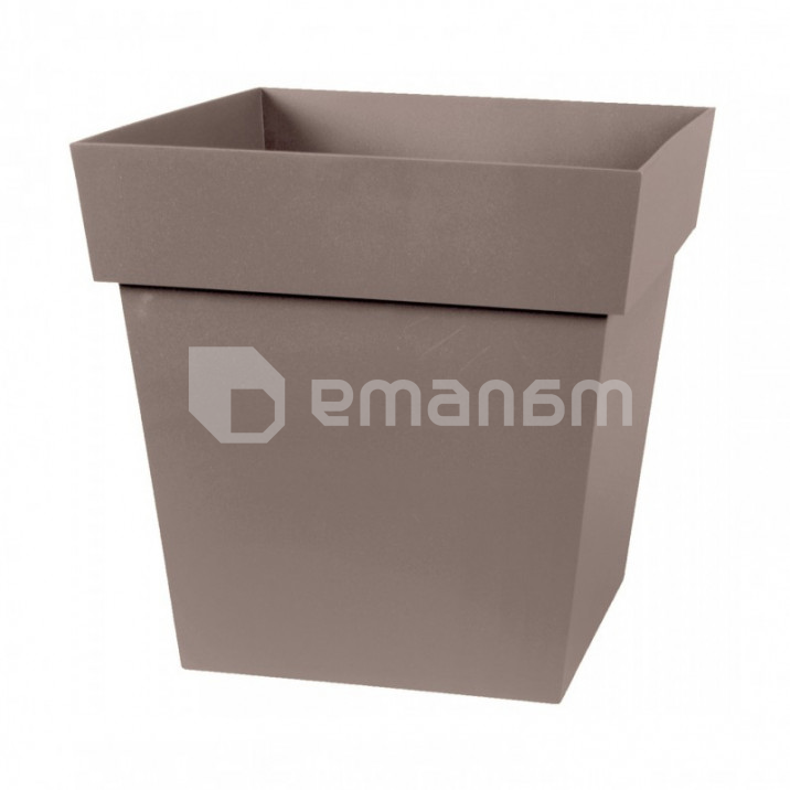 ქოთანი პლასტმასის EDA Plastiques POT TOSCANE CARRE 22ლ 32 X 32 X 32სმ