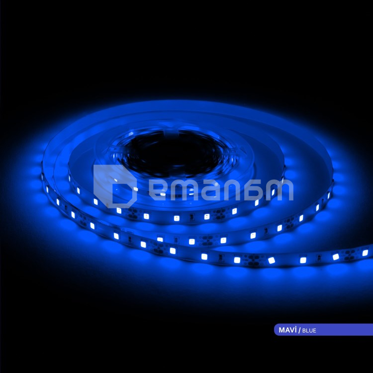 ლედ ზოლი ლურჯი ACK IP20 12V Double ორმაგი ლედ ზოლი 7W 1მ  PCB 20-22 LM 5მ