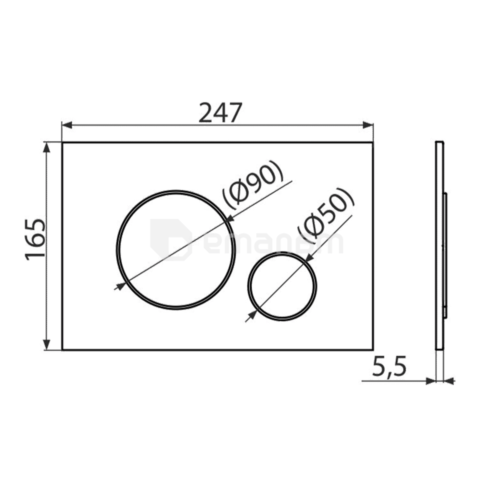 საინსტალაციო სისტემა უნიტაზისთვის Alcadrain AM101/1120 + ღილაკი M678