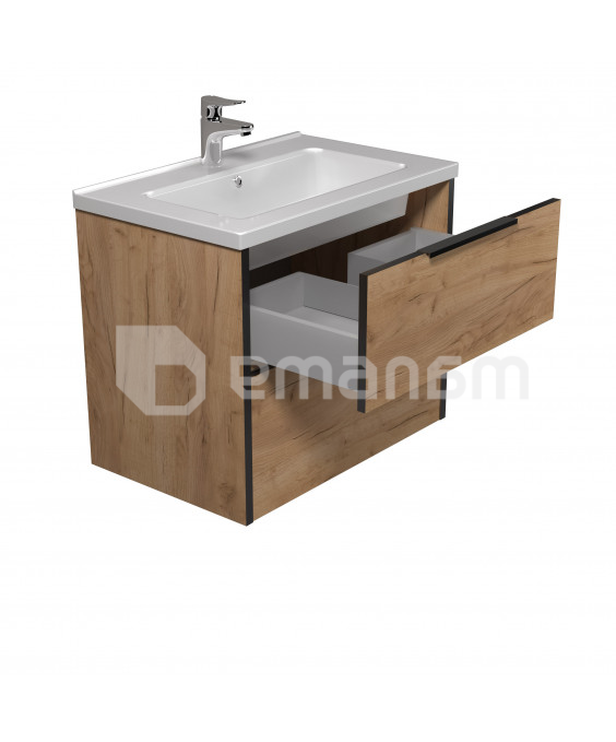 აბაზანის ტუმბო ხელსაბნით LINE Craft 70-А wood Rodeo 70 სმ