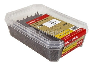 სჭვალი Koelner თაბაშირ-მუყაო  ფოლადი 3.5 25 მმ 1000 ც K-SL3-FS-3525