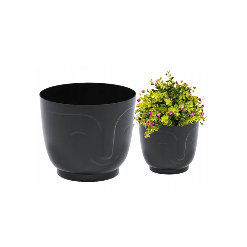 ქოთანი ყვავილის Lamela ATENA 165 cover - black 2,2L