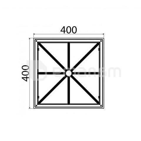 წვიმის წყლის მიმღები Rogar RGR-1003 40x40 სმ