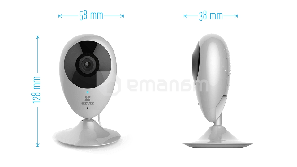 ვიდეო სამეთვალყურეო კამერა Ezviz Mini 2Mp 2.8mm Wi-Fi 1E2WF