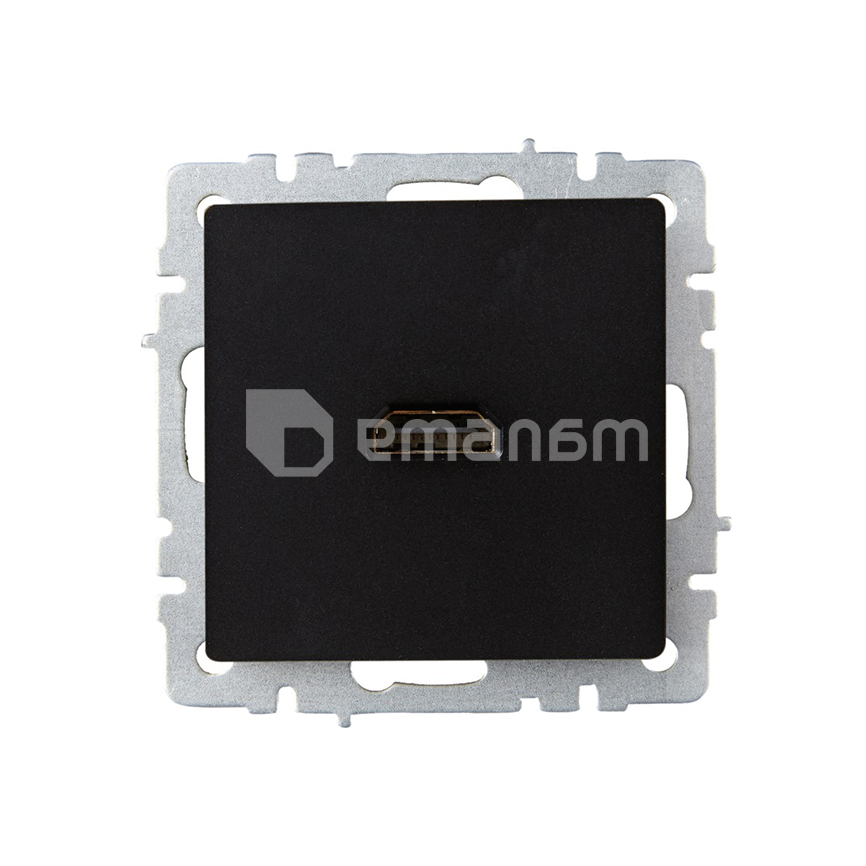 როზეტი IEK BRITE HDMI РHDMI-0-БрЧ შავი