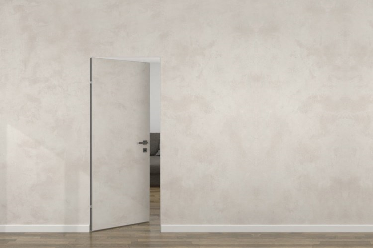 კარის ბლოკი Terminus Invisible № 0Z 44x800x2150 mm გარე გაღება R + ფურნიტურის კომპლექტი