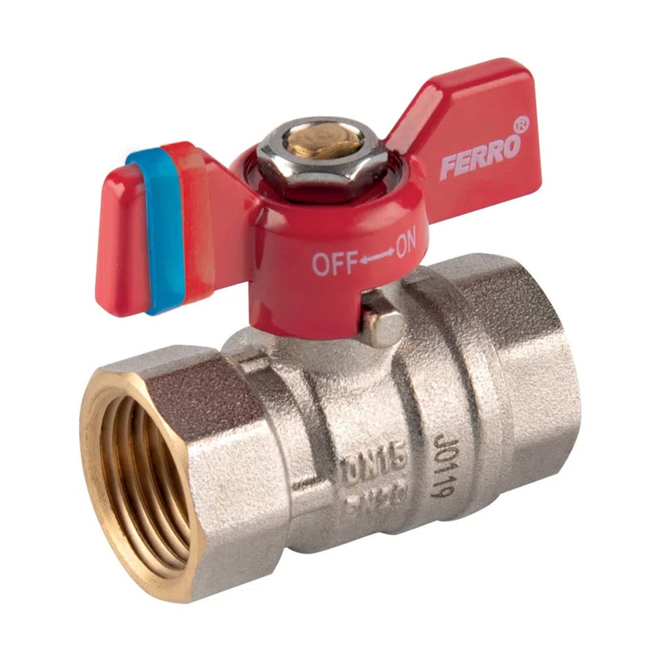 ბურთულა ვენტილი (პეპელა) 1/2 F-F KFCM1 Ferro