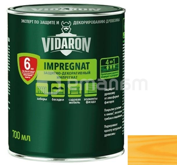 გასაჟღენთი ხის Vidaron Impregnat 700 მლ V02 ოქროსფერი ფიჭვი