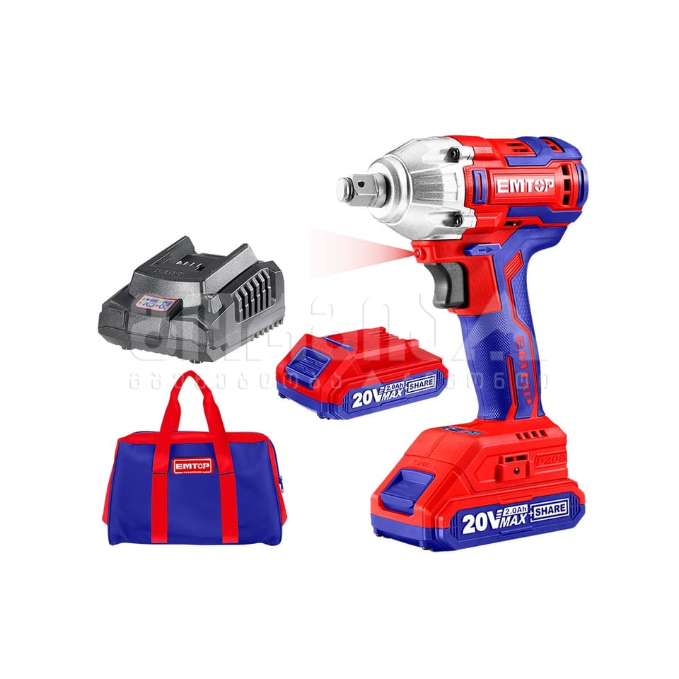 ქანჩდამჭერი Li-Ion დარტმ. 20ვ 1/2" (IND) Emtop-ECDLIW20221