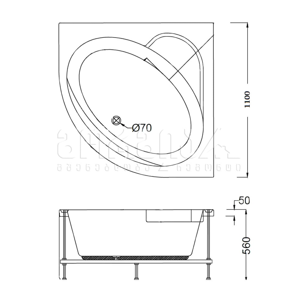 აბაზანა ”სანაკრილი”  110*110 (A-401)