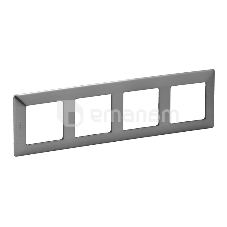 ჩარჩო 4 განყოფილებებიანი LEGRAND ვერცხლსიფერი