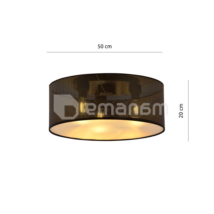 ჭერის სანათი EMIBIG ASTON 3 E27 3x MAX 60W შავი ოქოსფერი