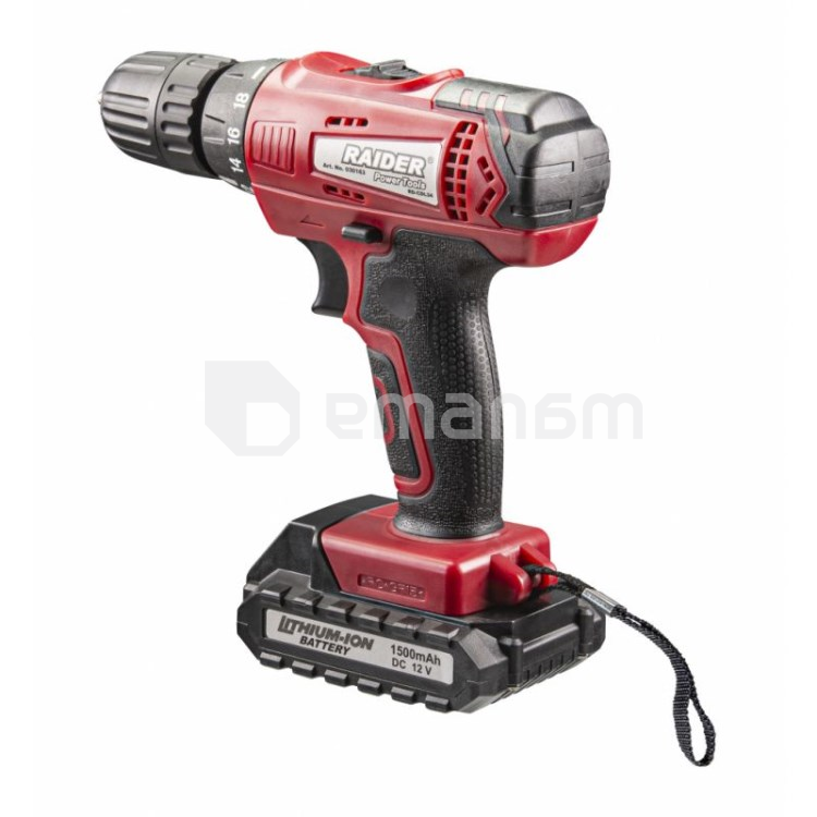 აკუმულატორის დრელი-სჭვალსახრახნი Raider RD-CDL34 12V