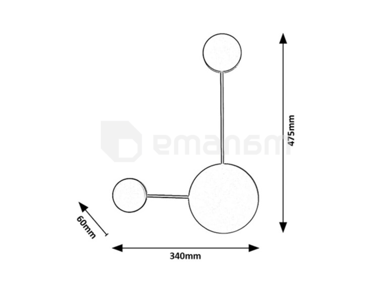 სანათი კედლის Rabalux Amadeo 6258 LED 7W