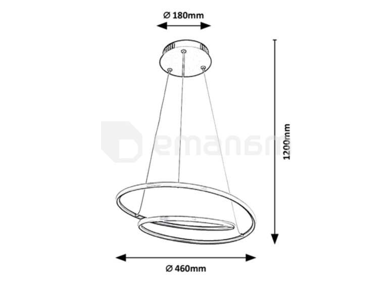 ჭაღი Rabalux Meridia 3257 LED 40W