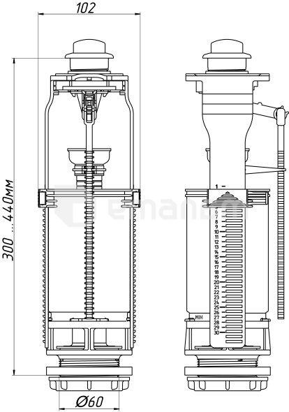 არმატურა ANI Plast WC7010C