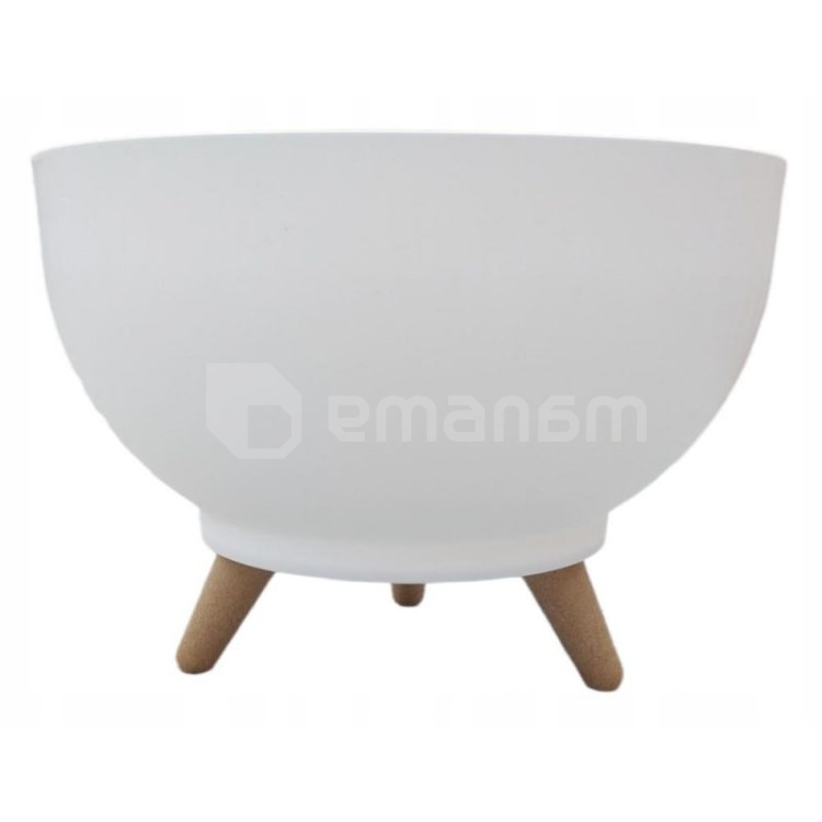 საყვავილე ქოთანი ფეხებით FORM PLASTIC Bowl Satina 30 თეთრი