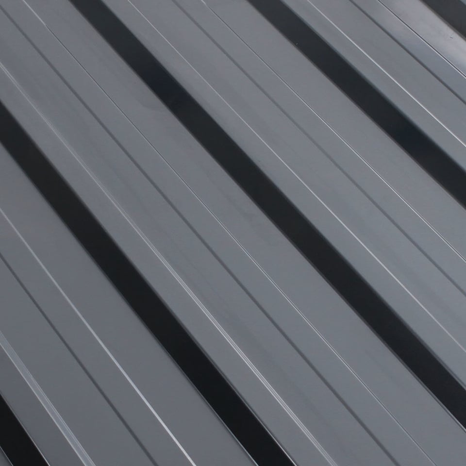 პროფილირებული ფერადი თუნუქის სახურავი 0.4x1090 პრიალა RAL7024 NOVA