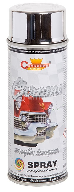 სპრეი საღებავი Champion Super Chrome CH 0008 400 მლ ვერხლისფერი
