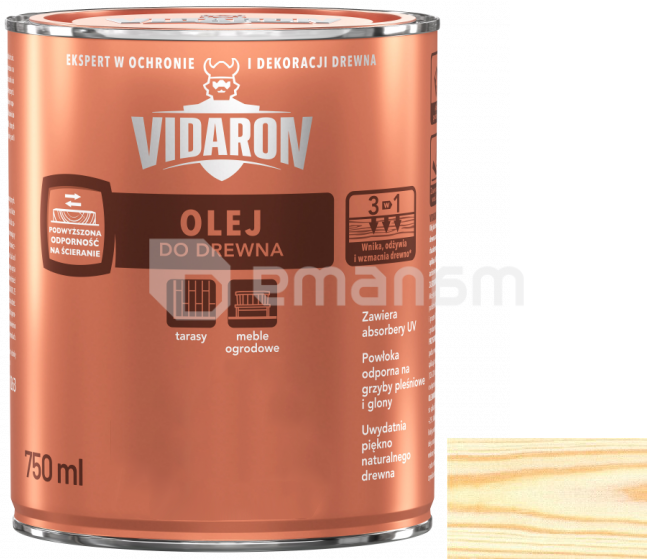 ზეთი ხის Vidaron 750 მლ D01 უფერო