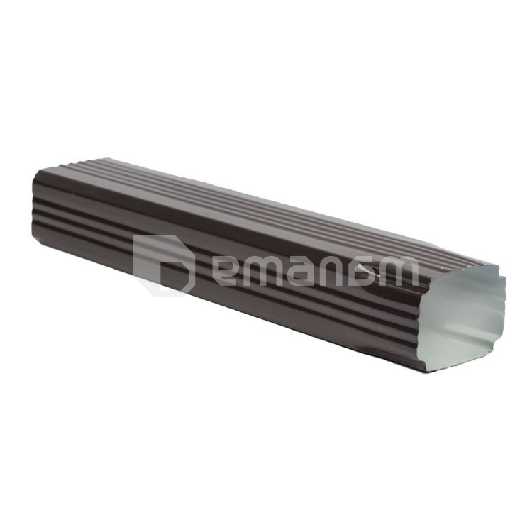 მილი წყალსადინარი კვადრატული 0.50x350x3000 მმ მუქი შოკოლადი