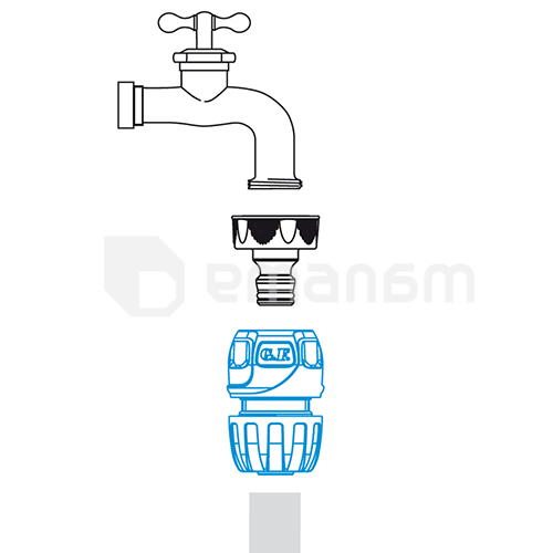 კონექტორი შლანგის GF Soft Touch GF80043044 3/4"