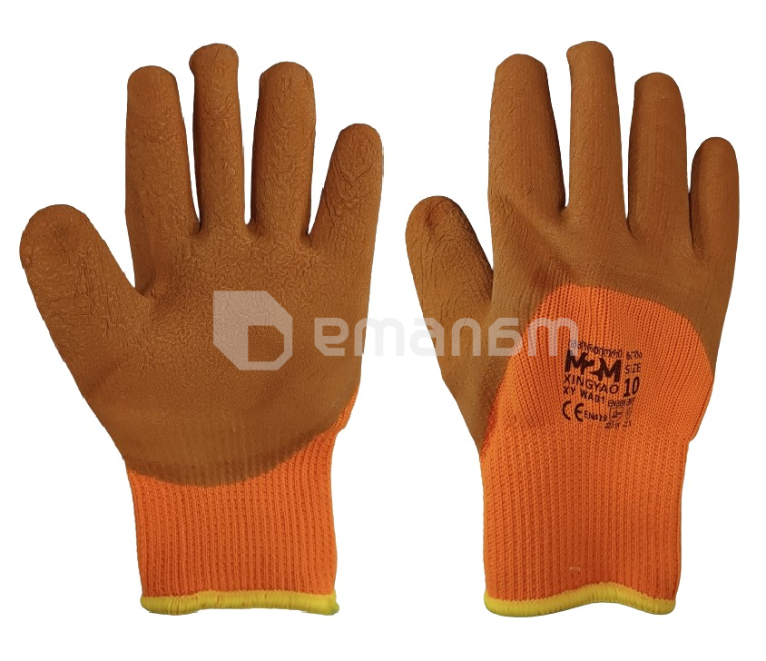 ხელთათმანი დათბილული ლატექსით დაფარული M2M P-XY-WA01 S10