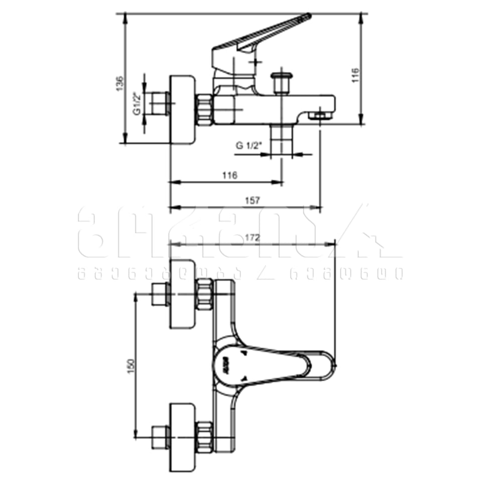 აბაზანის შემრევი Spylos 102102494EX