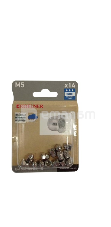 ხუფიანი ქანჩი Koelner A2 M5 14 ც B-1587-05-A2/14