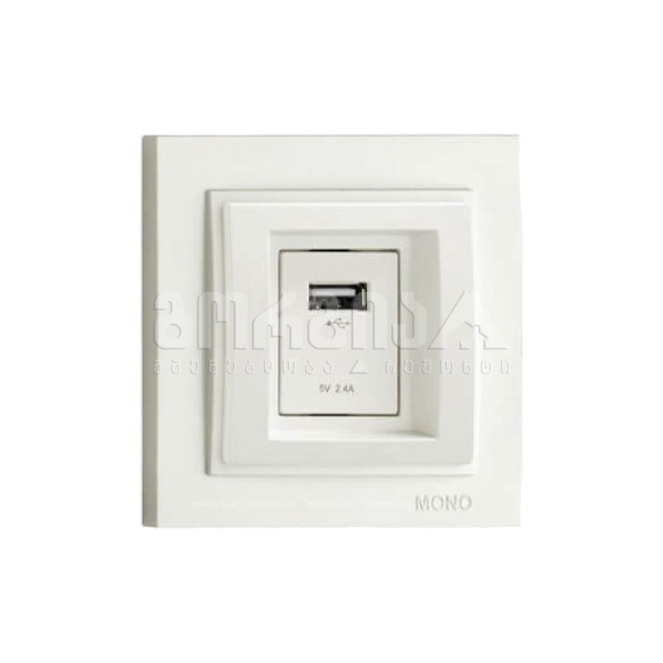 როზეტი USB DESPINA white - 102-190005-177