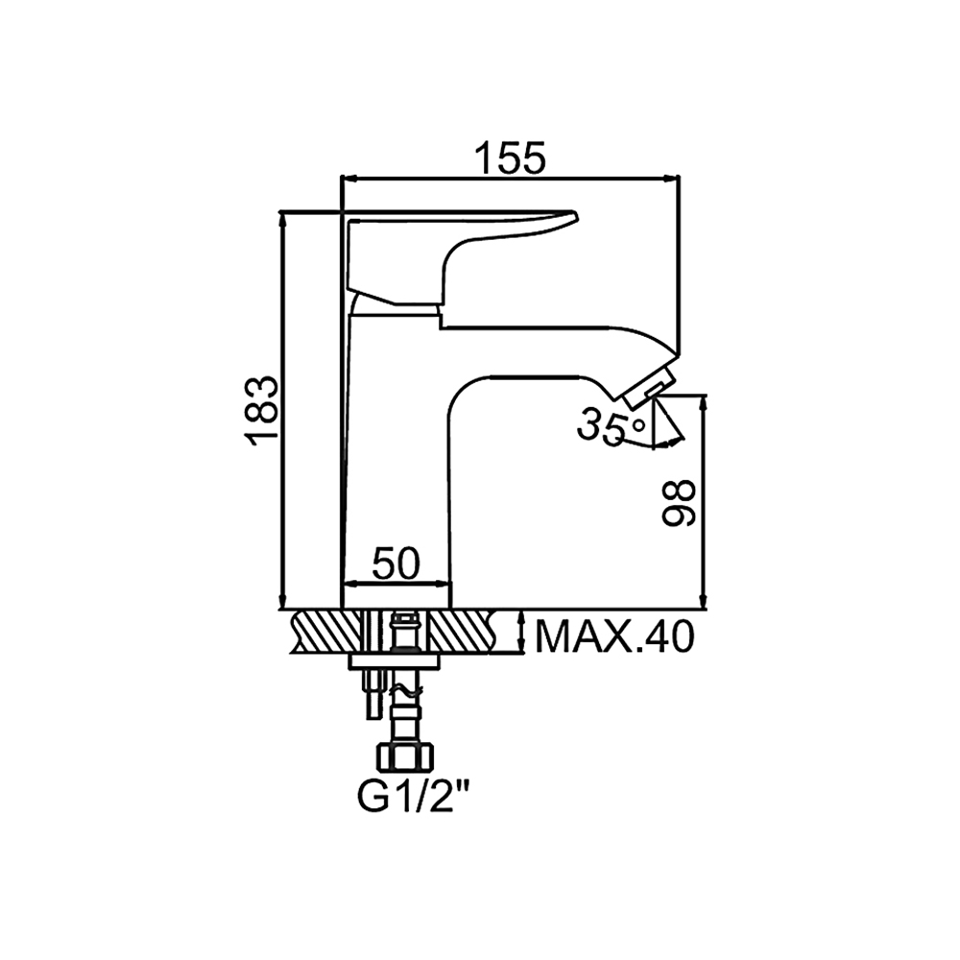ხელსაბნის ონკანი Golden Rose GR31036
