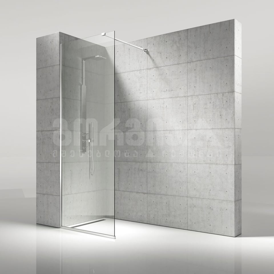 საშხაპე მინა WALK IN 100*190სმ  D110A (8მმ)