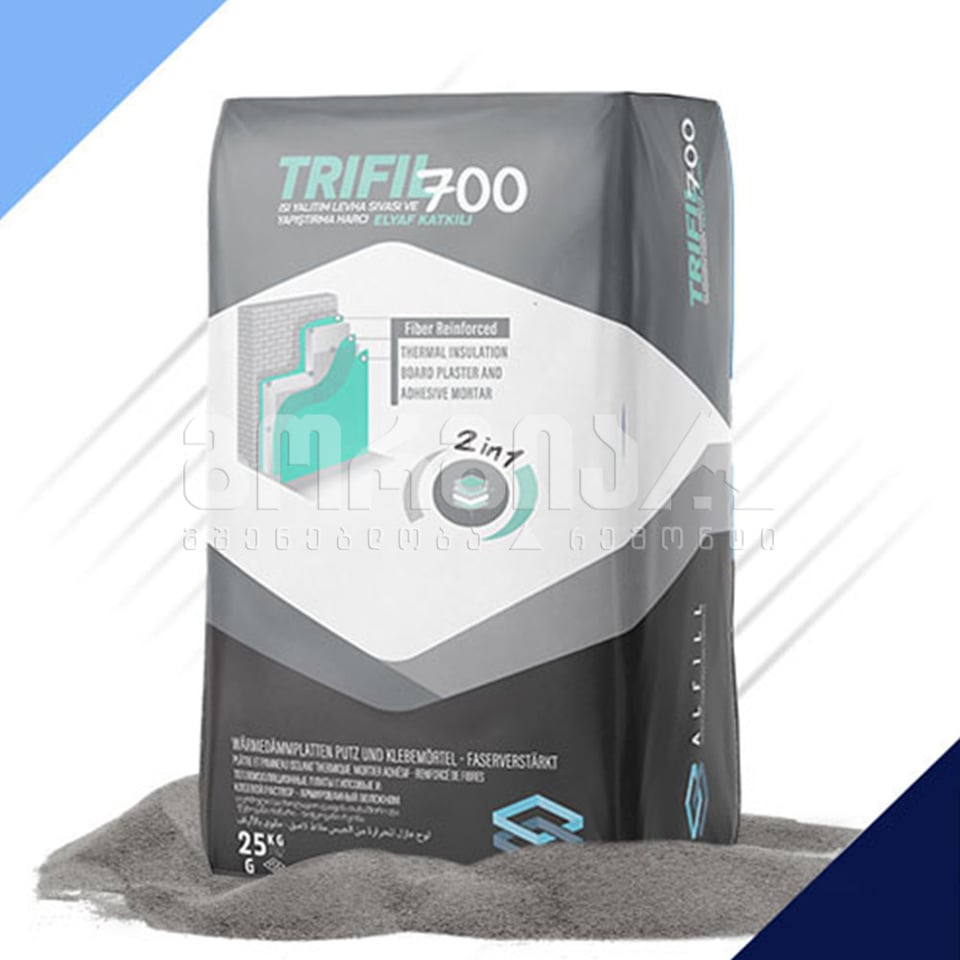 უნივერსალური საბათქაშო/წებოვანი ნარევი 25კგ ნაცრისფერი