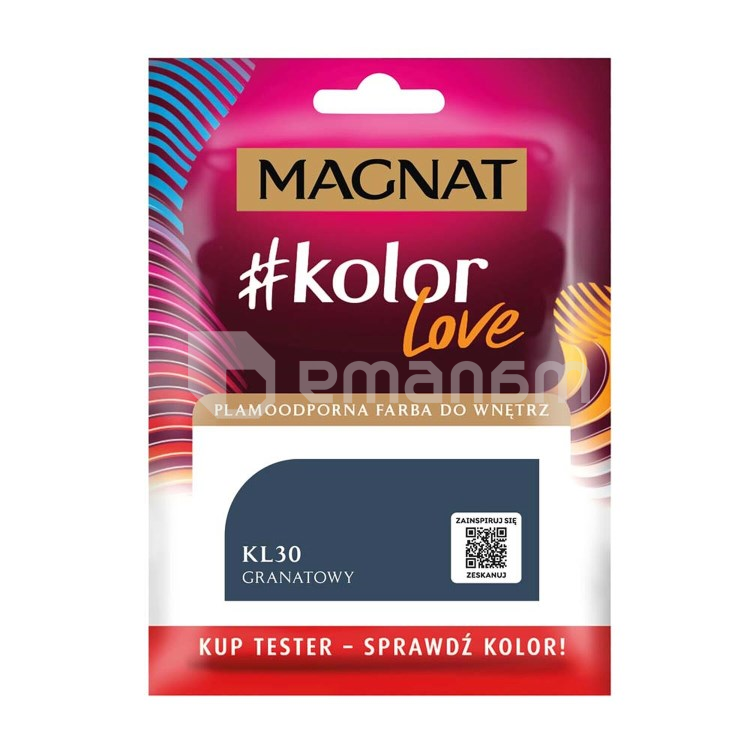 საღებავი-ტესტი ინტერიერის Magnat Kolor Love 25 მლ KL30 მუქი ლურჯი