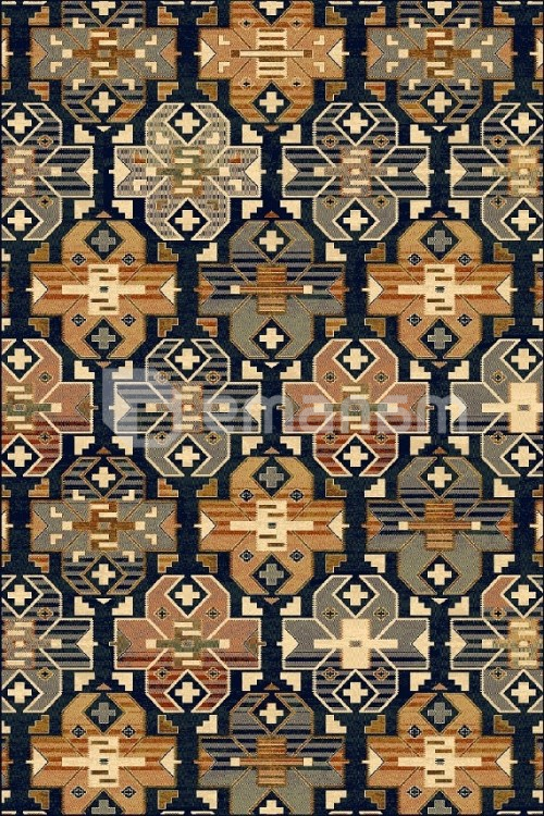 ხალიჩაDywilan  SUPERIOR DIAS NAVY 2476 cC1 170x235 100% WOOL