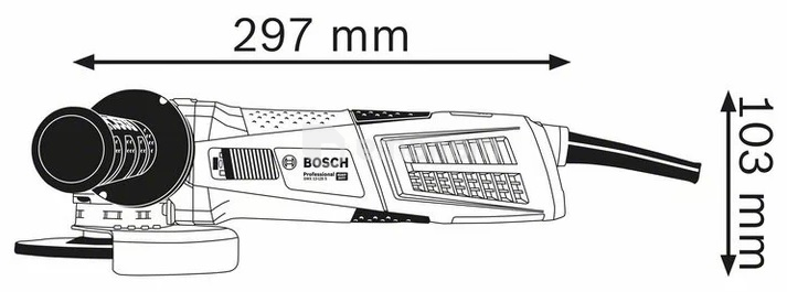 კუთხის სახეხი მანქანა Bosch GWX 13-125 S Professional 1300W