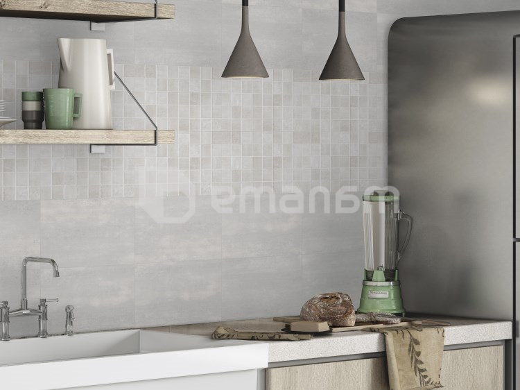 კაფელი Halcon Ceramicas corum relieve gris 25x40