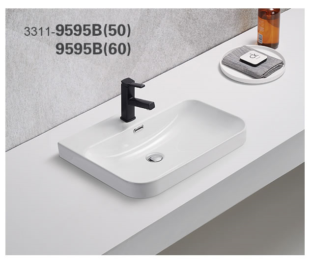 ხელსაბანი ავეჯისათვის Pate 9595B(50) Glossy თეთრი