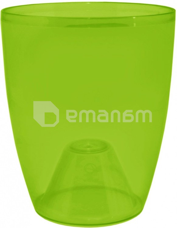 პლასტმასის გამჭვირვალე ქოთანი Aleana ორქიდეა 15x17 მწვანე