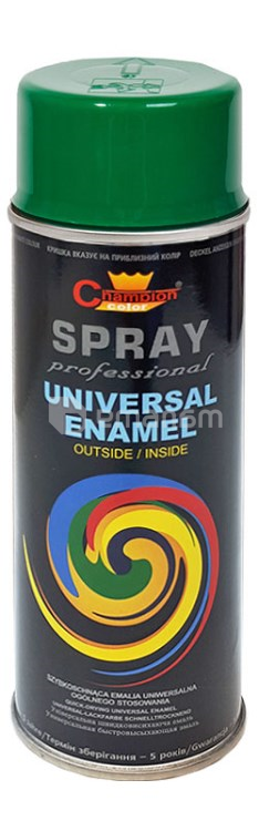 უნივერსალური სპრეი საღებავი Champion Universal Enamel RAL 6029 400 მლ მწვანე მენთოლი